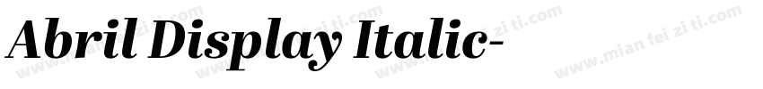 Abril Display Italic字体转换